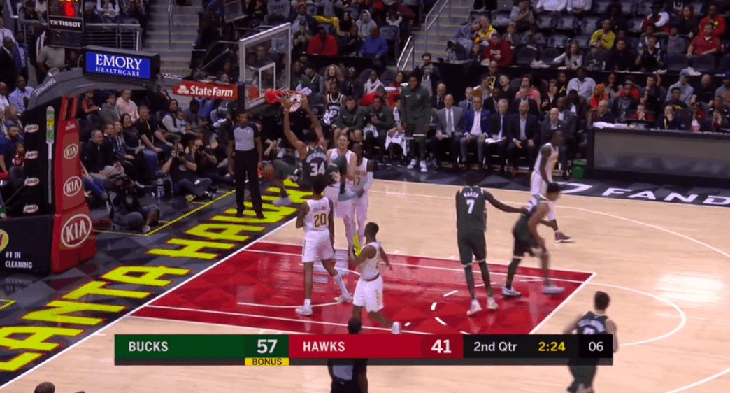 Bucks dunk Antetokounmpo