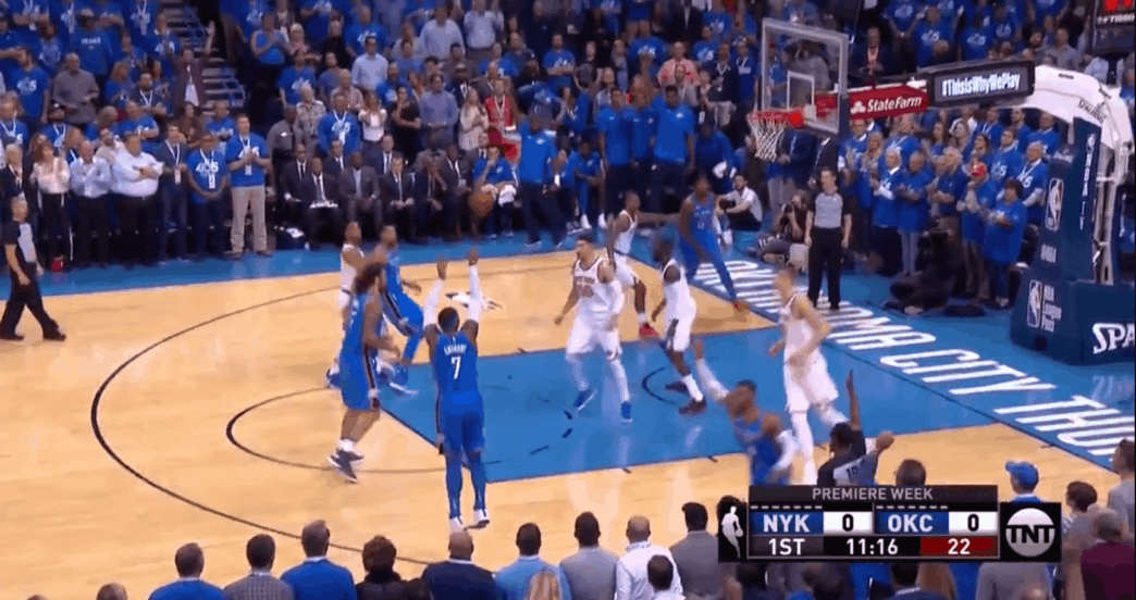 Pour le premier tir de Carmelo Anthony, Westbrook savait