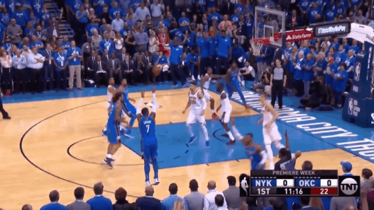 Pour le premier tir de Carmelo Anthony, Westbrook savait