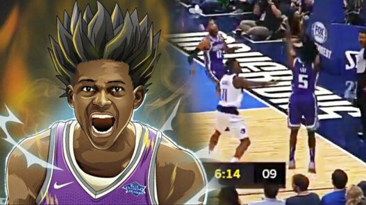 De’Aaron Fox lâche un "KAMEHA" en tirant à trois points