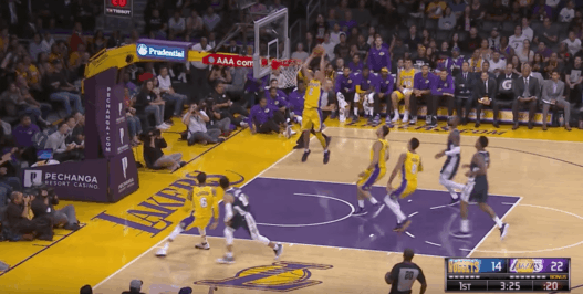 Les Lakers de Ball en mode showtime sur un gros alley-oop