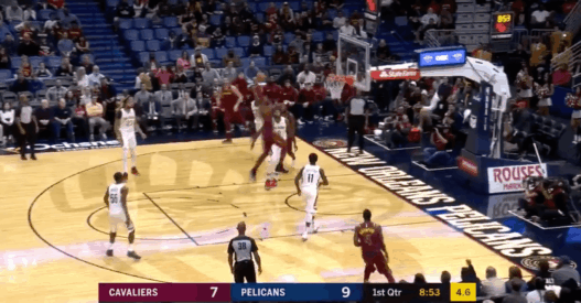 LeBron James dunk Pelicans