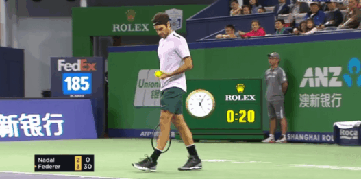 Roger Federer et son jeu en 50 secondes contre Rafael Nadal