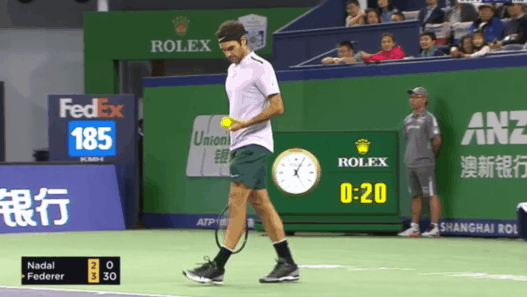 Roger Federer et son jeu en 50 secondes contre Rafael Nadal