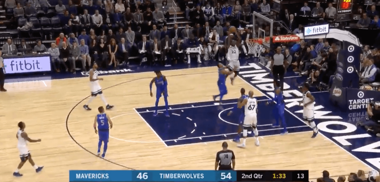 Andrew Wiggins alley oop Mavs