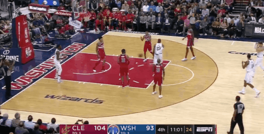 LeBron James et sa passe à l'aveugle, dans le dos, pour l’arbitre