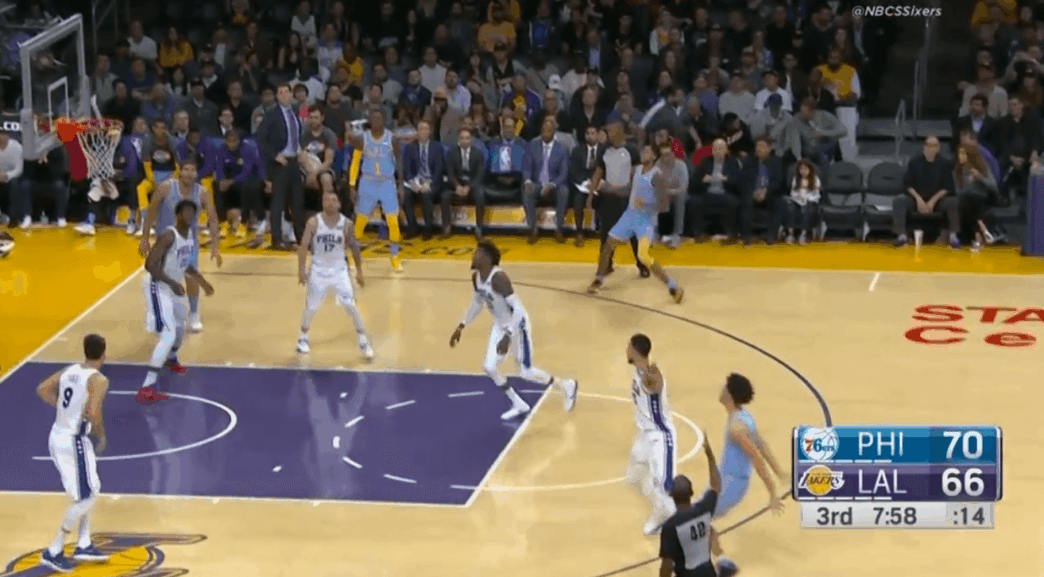 Les deux briques à la suite de Lonzo Ball à trois-points