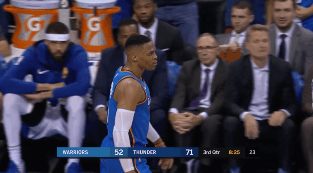 Warriors steals Westbrook Chesapeake Arena