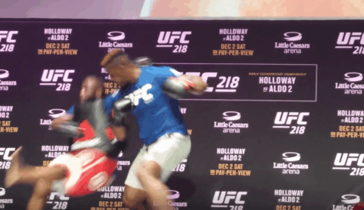 open workout Francis Ngannou UFC 218