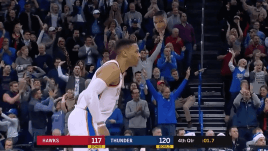 Game Winner Russell Westbrook Hawks