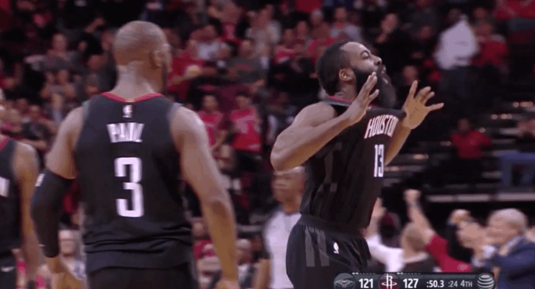 James Harden Chris Paul Celebration Houston Rockets