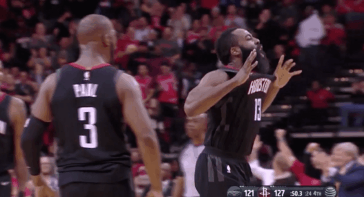 James Harden Chris Paul Celebration Houston Rockets