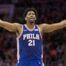 Joel Embiid 76ers Warriors