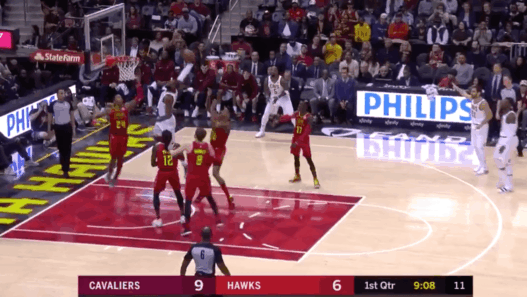 LeBron James Hawks dunk