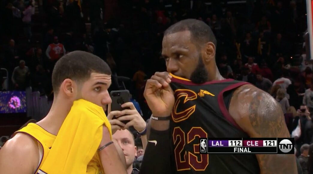 LeBron James Lonzo Ball Lakers Cavaliers