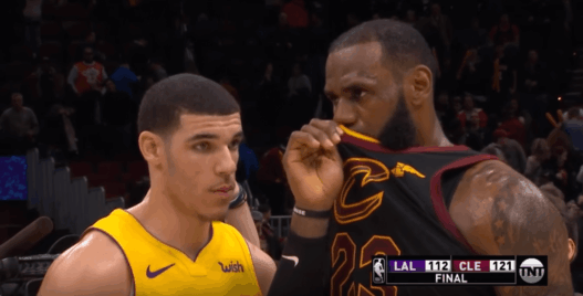 Lonzo Ball LeBron triple double