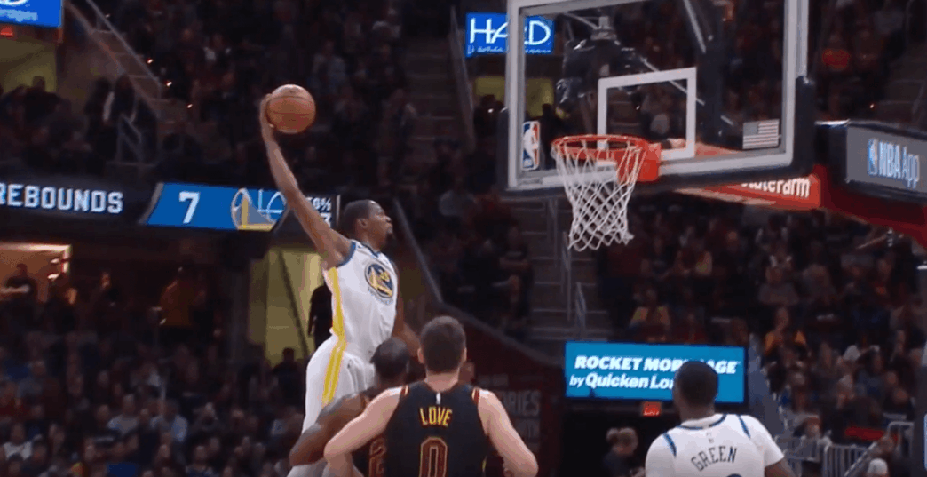 Cavaliers Warriors Kevin Durant dunk