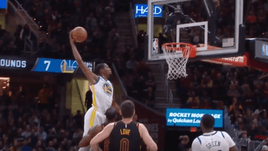 Cavaliers Warriors Kevin Durant dunk