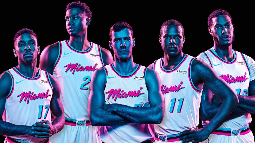 Le Miami Heat dévoile ses maillots Vice, tout simplement ...
