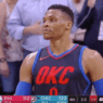 Russell Westbrook Joel Embiid staredown