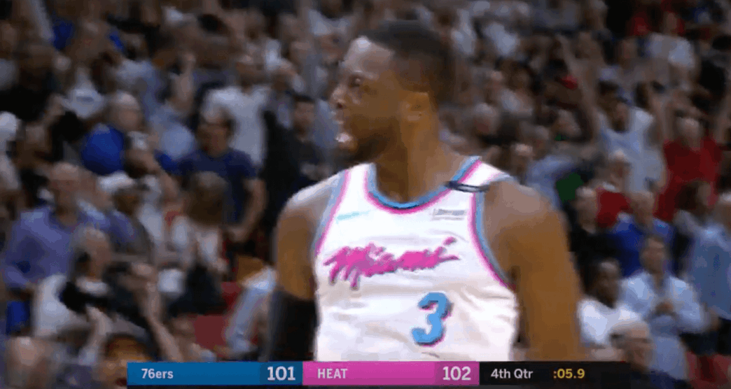Dwyane Wade game winner Sixers
