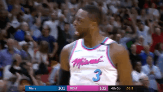 Dwyane Wade game winner Sixers