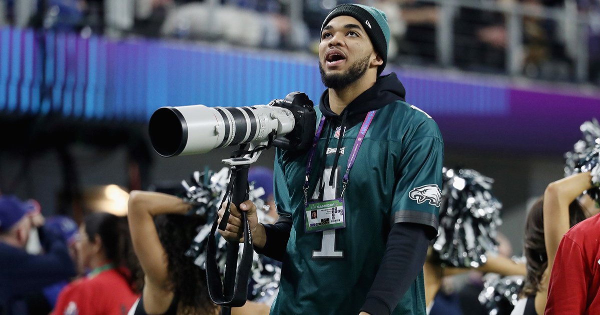 Karl Anthony Towns Eagles Super Bowl LII