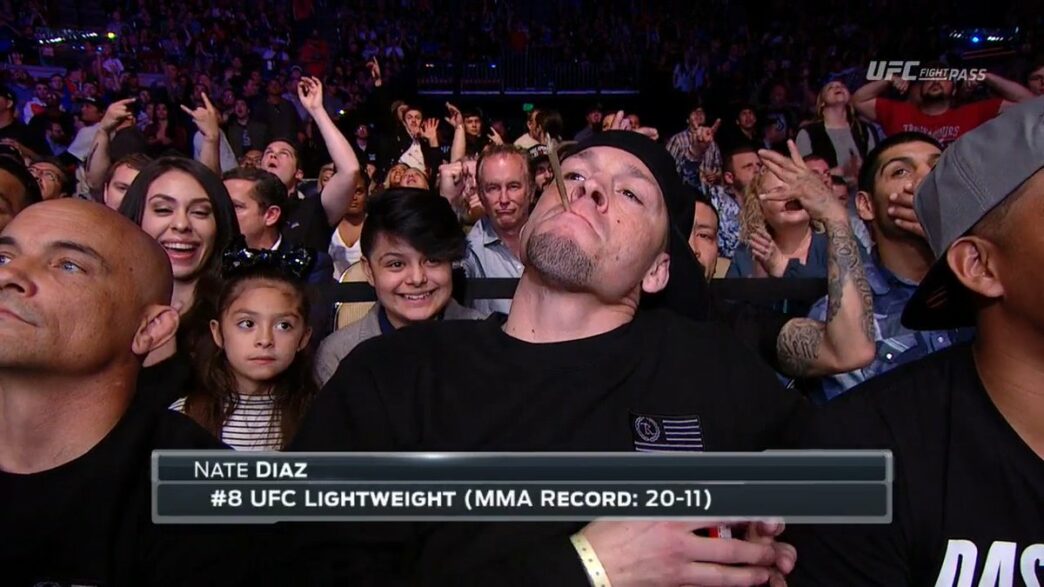 Nate Diaz s’allume un joint en plein UFC Austin