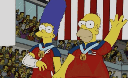 Simpsons Etats-Unis en curling