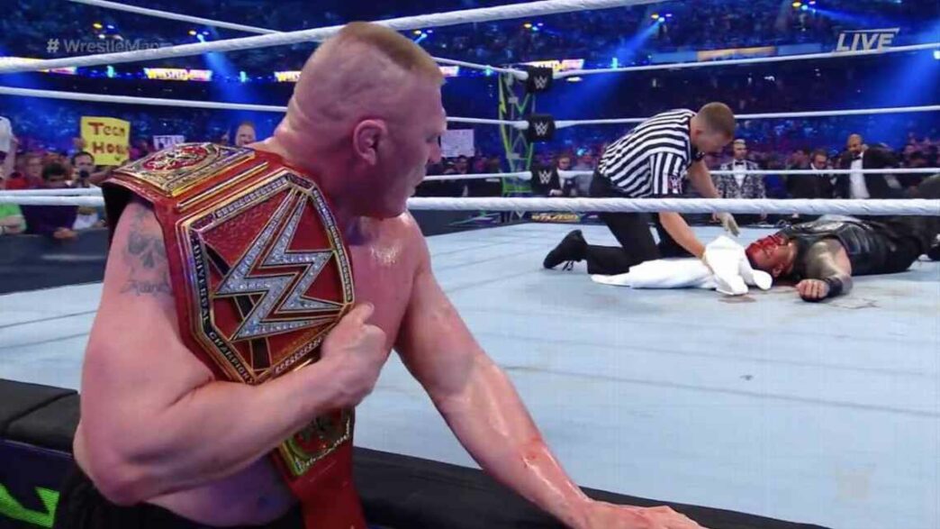 Brock Lesnar Roman Reigns WrestleMania 34