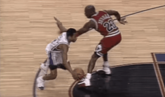 Michael Jordan crossover Allen Iverson