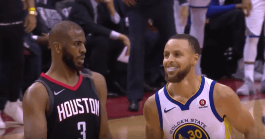 Chris Paul Stephen Curry Rockets Warriors Game 5