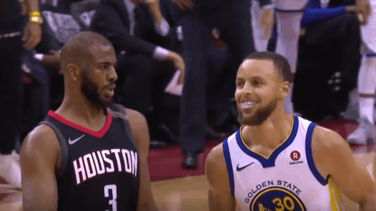 Chris Paul Stephen Curry Rockets Warriors Game 5