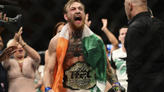 Conor McGregor UFC 189 Chad Mendes Celebration