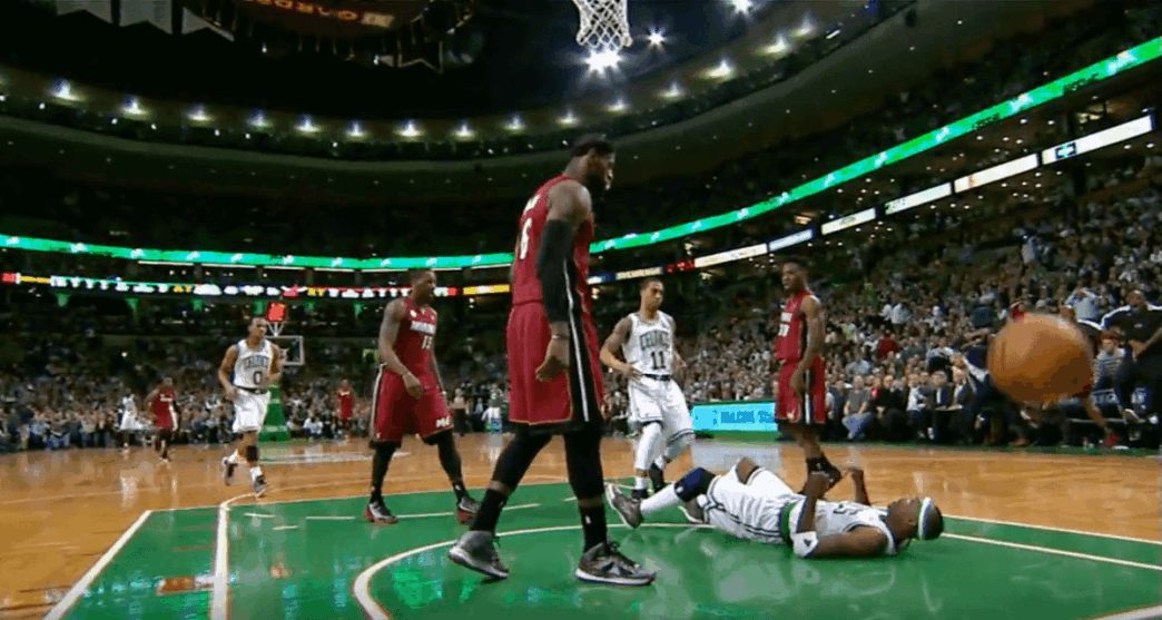 LeBron James Jason Terry dunk Celtics Heat