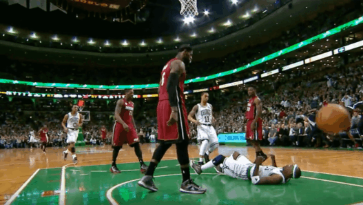 LeBron James Jason Terry dunk Celtics Heat