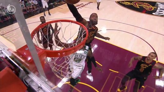 LeBron James Terry Rozier Block