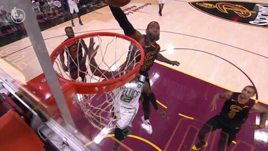 LeBron James Terry Rozier Block