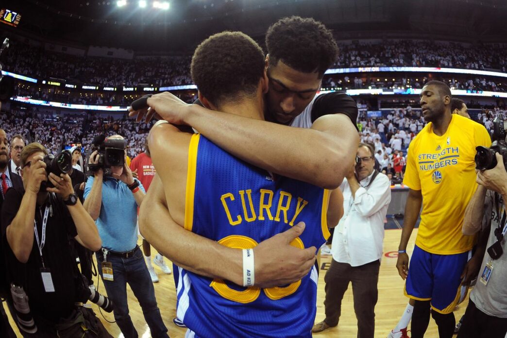 Anthony Davis Stephen Curry Warriors