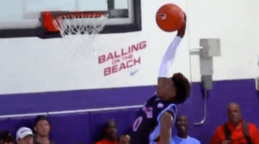 Bronny LeBron James dunk