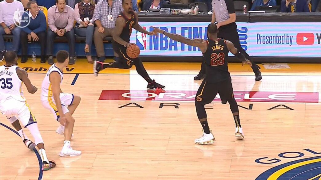 JR Smith LeBron James Game 1 Warriors