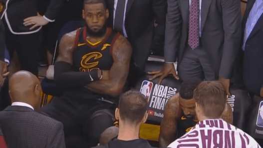 LeBron James Game 1 frustrated Warriors