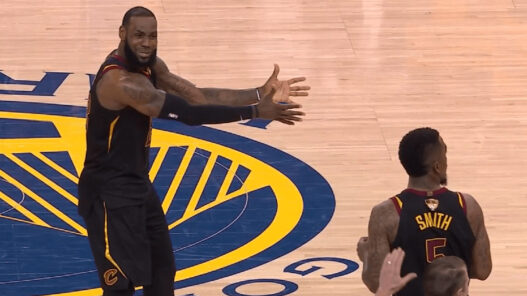 LeBron James JR Smith Game 1 Warriors