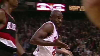 Michael Jordan Shrug Game Blazers