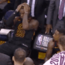 NBA LeBron James Game 2 reaction time out