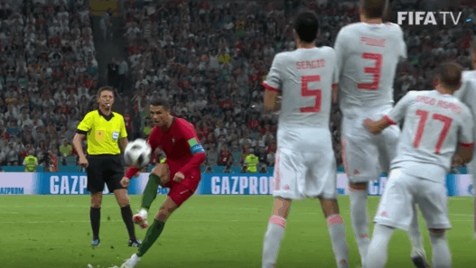 Rafael Van der Vaart Cristiano Ronaldo coups francs