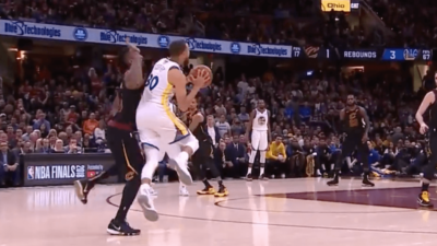 Stephen Curry trois points JR Smith
