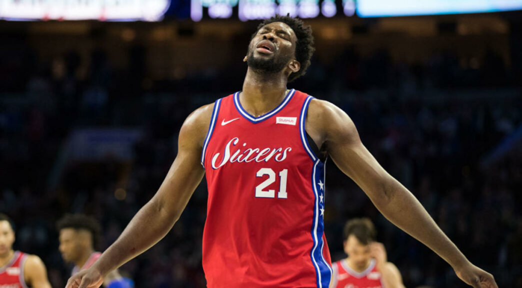 Joel Embiid sad rookie sixers