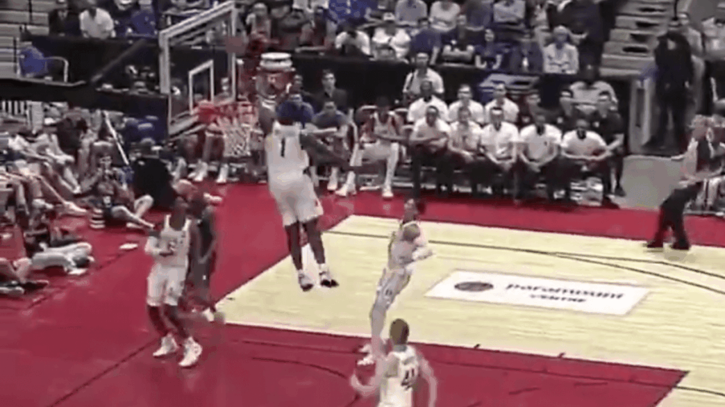 Zion Williamson Duke block