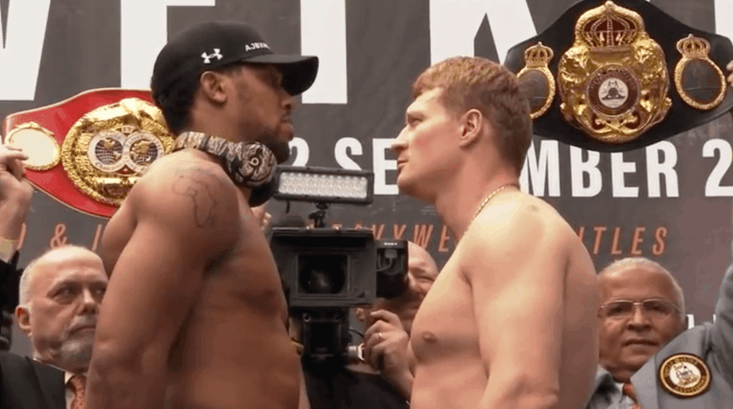 Anthony Joshua vs. Alexander Povetkin – la pesée, la carte, les horaires